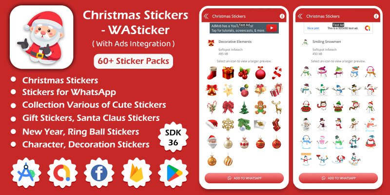 Christmas Stickers - Android App Source Code