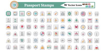 Passport Stamps Icons Pack
