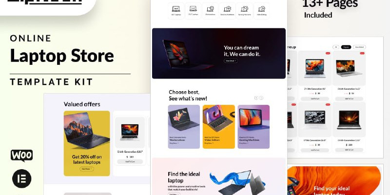 ZipNook - Laptop Store WooCommerce Kit