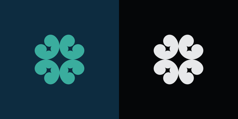 Lucky Clover Good Fortune & Modern Nature Logo