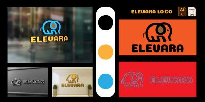 Elevara – Modern Elephant Logo