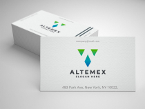 Geometric Triangles Letter A Logo Screenshot 1