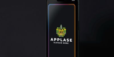 Colorful Pixel Dot Apple Logo