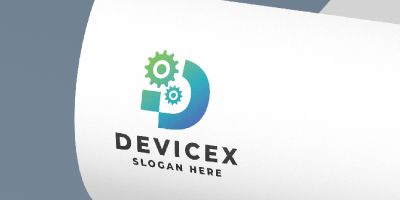 Digital Devices Letter D Logo