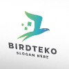 Abstract Digital Bird Logo