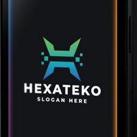 Digital Pixel Letter H Logo