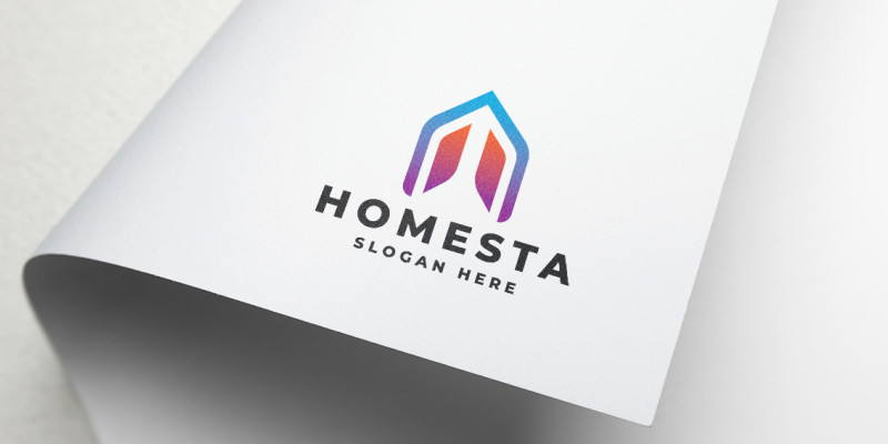 Modern Gradient House Roof Logo