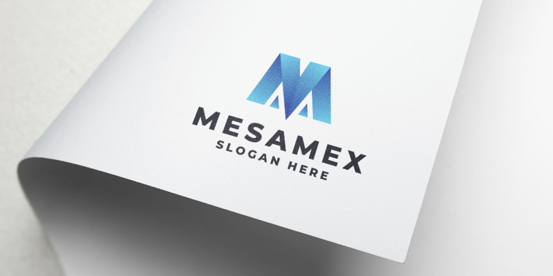 Modern Geometric Letter M Logo
