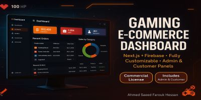 Gaming E-Commerce Dashboard - Next.js Template
