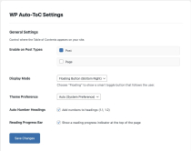 WP Auto-ToC - Premium Table of Contents Screenshot 1