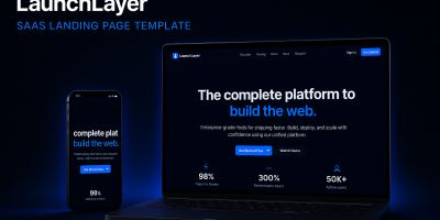 LaunchLayer - SaaS Landing Page Template