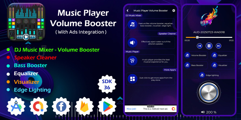 Music Player Volume Booster - Android Template