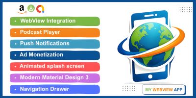 Android WebView App with Podcast Player