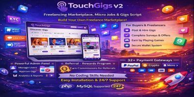 TouchGigs V2 – Micro Jobs And Gigs Marketplace
