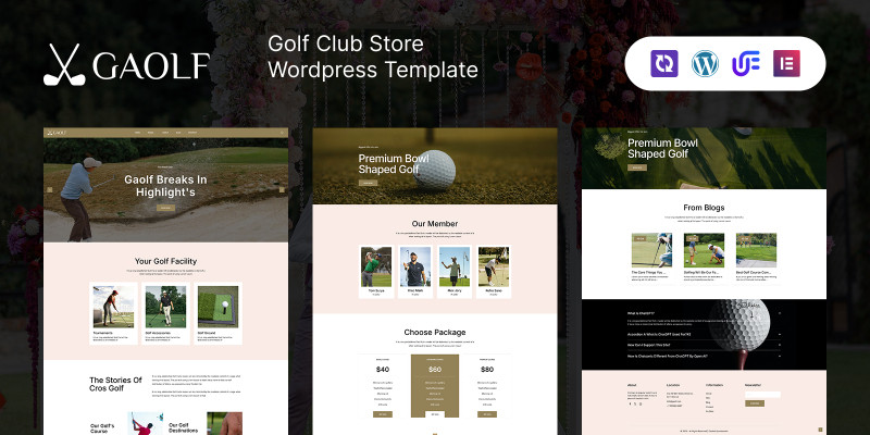 Gaolf - Golf Club WordPress Elementor Theme