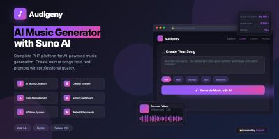 Audigeny - AI Music Generator with Suno AI 