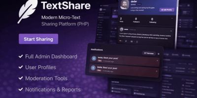TextShare - Modern PHP Text Sharing Platform