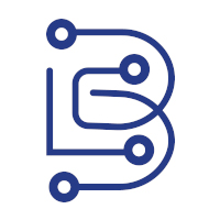 Modern Bionic Letter B Tech Logo with Circuit Boar