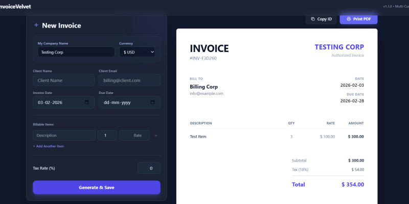 Premium PHP Invoice Generator