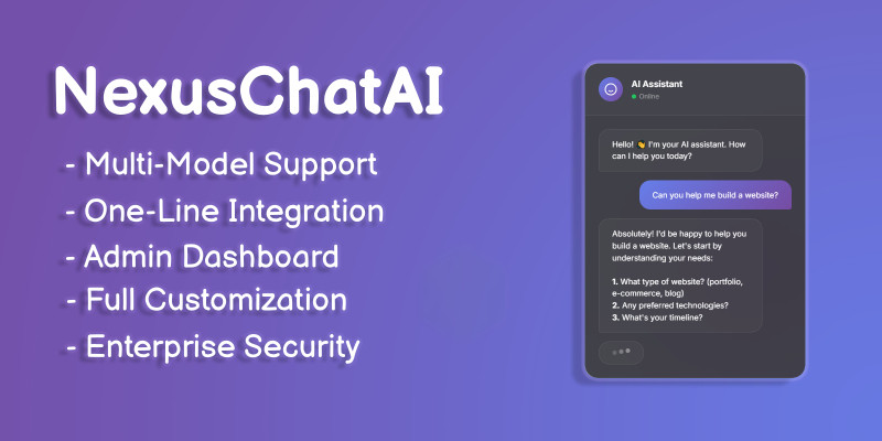 NexusChat AI - Premium Embeddable AI Chat Widget