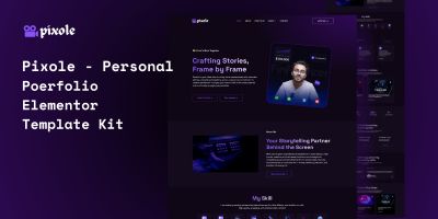 Pixole - Personal Portfolio Elementor Template Kit