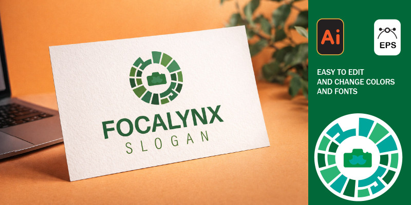Focalynx – Modern Camera And Focus Logo Design