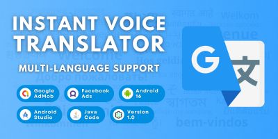 Instant Voice Translator with AdMob FB Ads Android