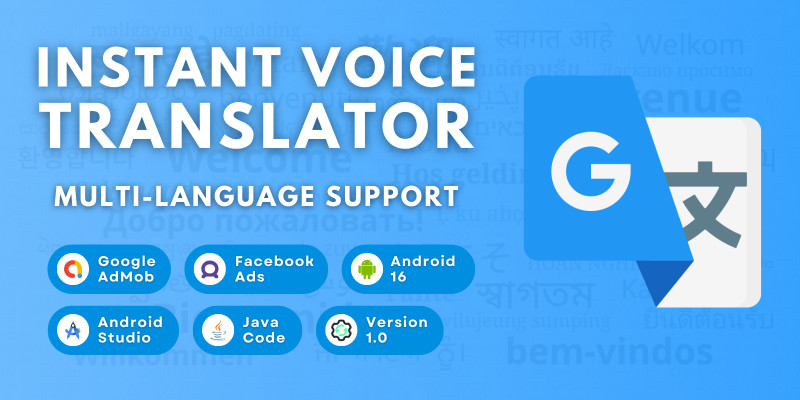 Instant Voice Translator with AdMob FB Ads Android