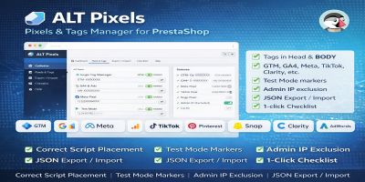 ALT Pixels - Tracking Tags Manager for PrestaShop