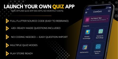 CoreQuiz - Complete Offline Flutter Quiz App