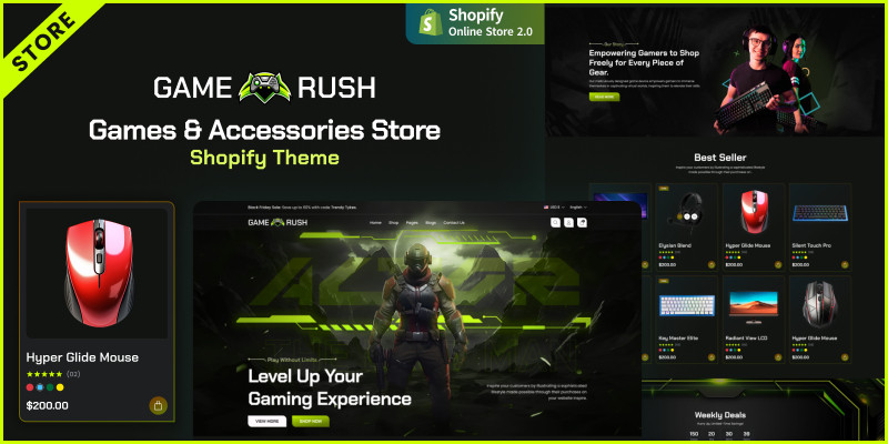 Game Rush - Gaming Gear Accessories Shopify Theme