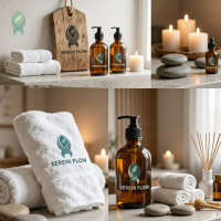 SereniFlow Massage Logo Template 