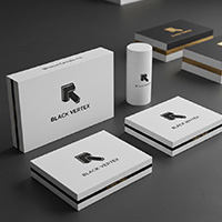 Modern Monogram Logo Design Black Vertex