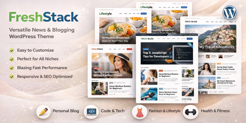 Fresh Stack - Perfsonal & Magazine Block Theme