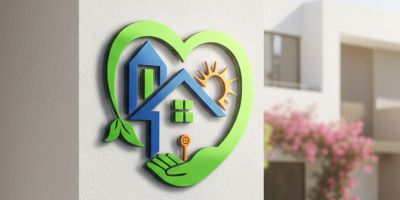 Eco Friendly Home Real Estate Logo Design