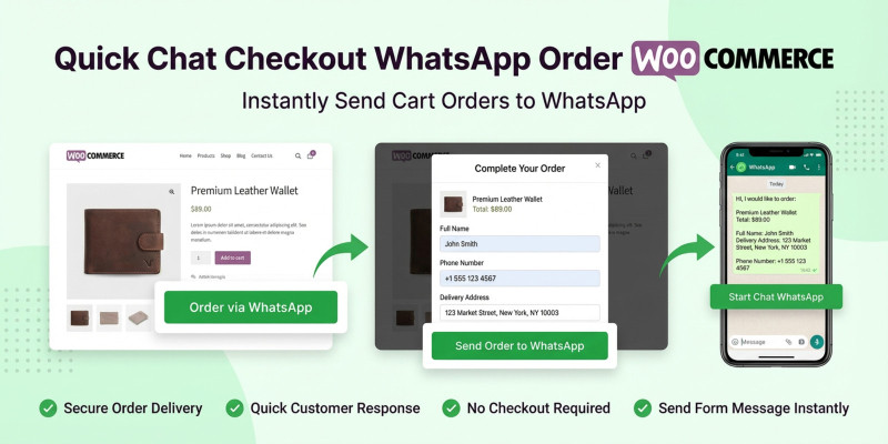 Quick Chat Checkout  WhatsApp Order WooCommerce