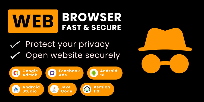 Fast Secure Web Browser Admob Facebook Ads Android