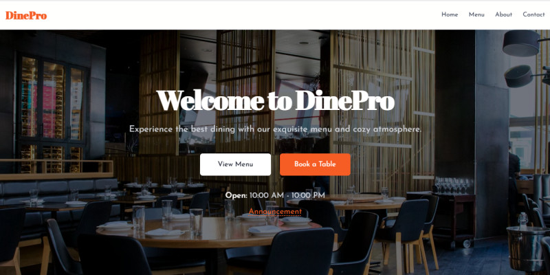 DinePro - Laravel Restaurant Management System