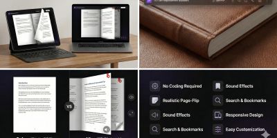 Lumina - Realistic 3D PDF Flipbook React Viewer