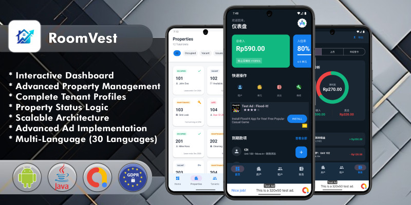 RoomVest - Android App Template