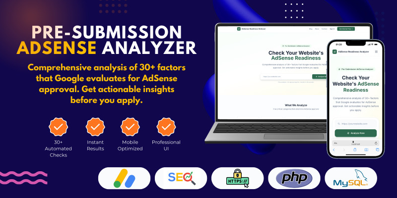 Pre-Submission AdSense Analyzer - Audit PHP Script