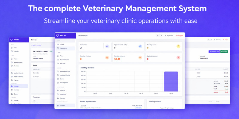 PetLara - Veterinary Clinic Management System