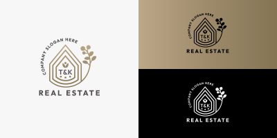 T And K Real Estate Elegant Logo