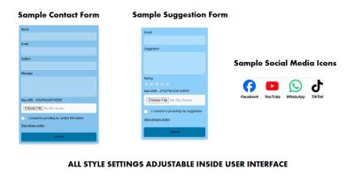 WP Suggestion Box Contact Form Social Media Icons