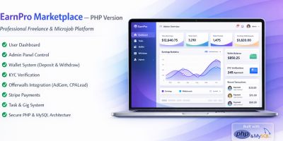 EarnPro Marketplace – PHP SaaS Edition