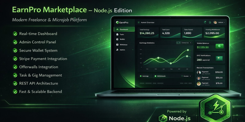 EarnPro Enterpris Marketplace-Node.js SaaS Edition
