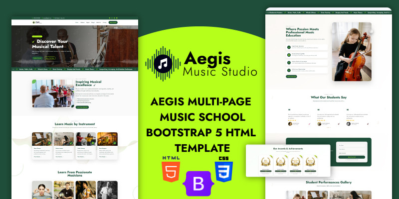 Aegis - Music Academy HTML Template