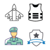 Military Symbols Vector Icons