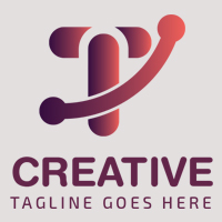 Creative T letter logo template