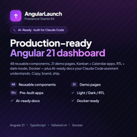 AngularLaunch - Angular 21 Admin Dashboard Kit
